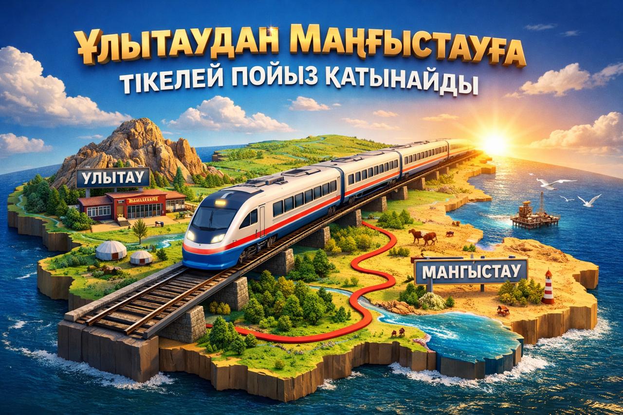 ҰЛЫТАУДАН МАҢҒЫСТАУҒА ТІКЕЛЕЙ ПОЙЫЗ ҚАТЫНАЙДЫ
