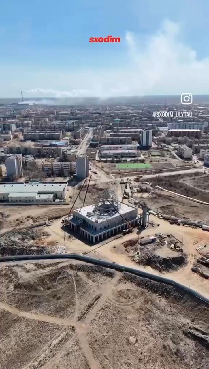Жезқазған қаласында жаңа бас мешіттің құрылысы қарқынды жүргізілуде